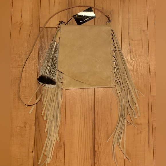 Handmade leather suede purse Southwest Boho Western - Picture 7 of 7